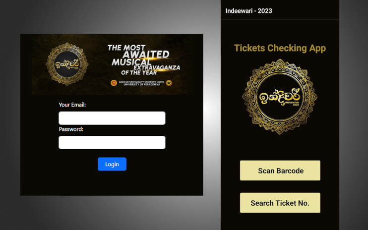 Tickets checking system for Indeewari 2023, 2024