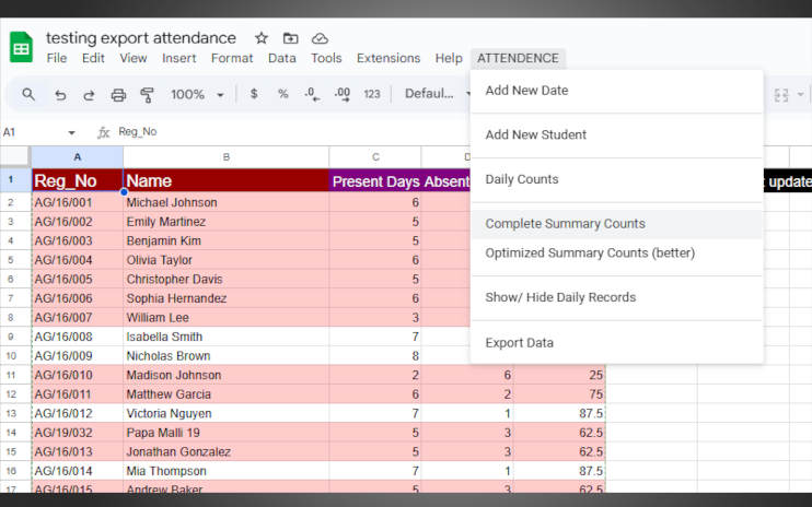 Students' Attendance Management System (Deprecated)
